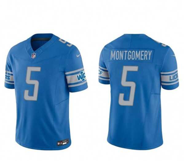 Men & Women & Youth Detroit Lions #5 David Montgomery Blue 2023 F.U.S.E. Vapor Untouchable Limited Stitched Jersey->detroit lions->NFL Jersey